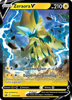 Zeraora V, Karte SWSH263 aus SCSC Promokarten