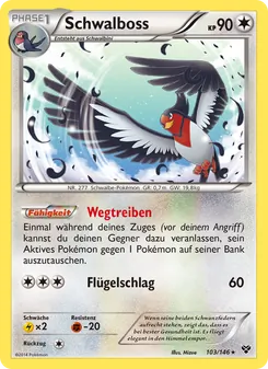 Schwalboss, Karte 103 aus XY