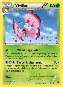 Vivillon, Karte 17 aus XY