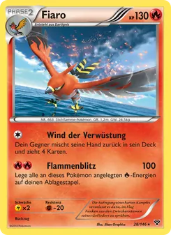 Fiaro, Karte 28 aus XY