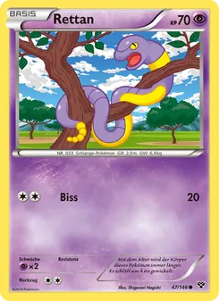 Rettan, Karte 47 aus XY
