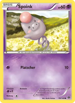 Spoink, Karte 49 aus XY