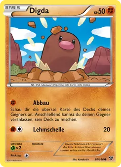 Digda, Karte 58 aus XY