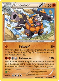 Rihornior, Karte 62 aus XY
