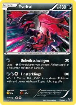 Yveltal, Karte 78 aus XY