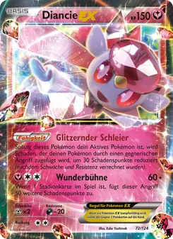 Diancie EX, Karte 72 aus Schicksalsschmiede