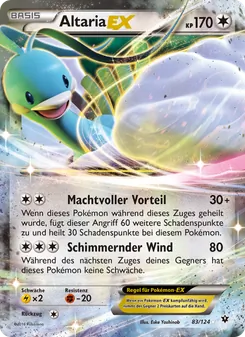 Altaria EX, Karte 83 aus Schicksalsschmiede