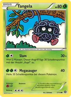 Tangela, Karte 1 aus Dampfkessel
