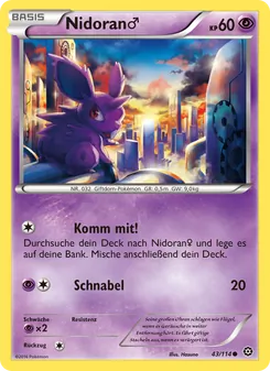 Nidoran♂, Karte 43 aus Dampfkessel