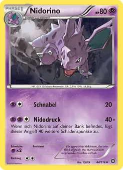 Nidorino, Karte 44 aus Dampfkessel