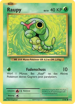 Raupy, Karte 3 aus Evolution