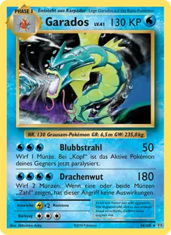 Garados, Karte 34 aus Evolution