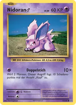 Nidoran♂, Karte 43 aus Evolution