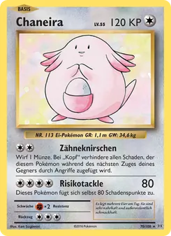 Chaneira, Karte 70 aus Evolution