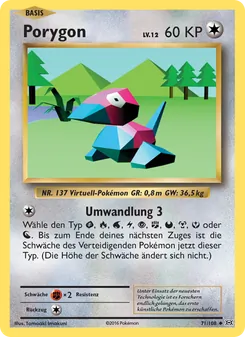 Porygon, Karte 71 aus Evolution