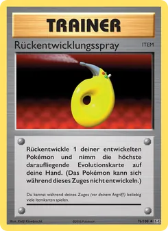 Rückentwicklungsspray, Karte 76 aus Evolution