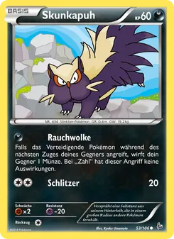 Skunkapuh, Karte 53 aus Flammenmeer