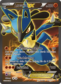 Lucario EX, Karte 107 aus Fliegende Fäuste