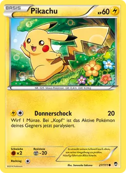 Pikachu, Karte 27 aus Fliegende Fäuste