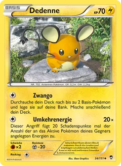 Dedenne, Karte 34 aus Fliegende Fäuste