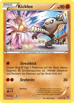 Kicklee, Karte 47 aus Fliegende Fäuste
