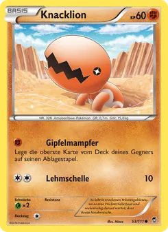 Knacklion, Karte 53 aus Fliegende Fäuste