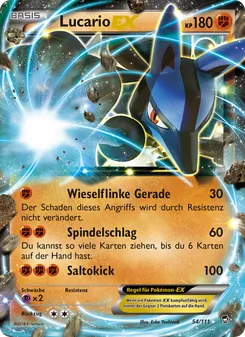 Lucario EX, Karte 54 aus Fliegende Fäuste