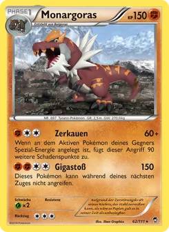 Monargoras, Karte 62 aus Fliegende Fäuste