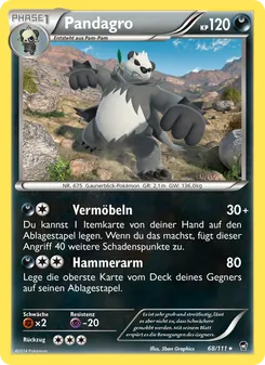 Pandagro, Karte 68 aus Fliegende Fäuste