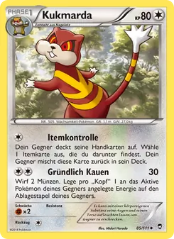 Kukmarda, Karte 85 aus Fliegende Fäuste
