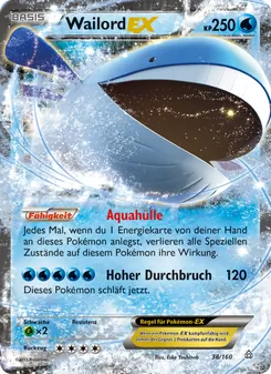 Wailord EX, Karte 38 aus Protoshock