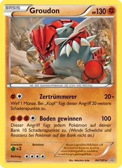 Groudon, Karte 84 aus Protoshock