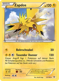 Zapdos, Karte 23 aus Drachenleuchten