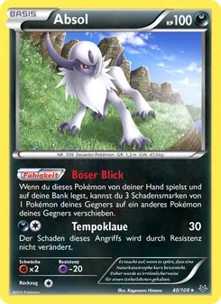 Absol, Karte 40 aus Drachenleuchten