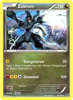 Zekrom, Karte 64 aus Drachenleuchten