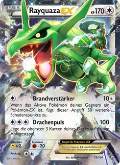 Rayquaza EX, Karte 75 aus Drachenleuchten