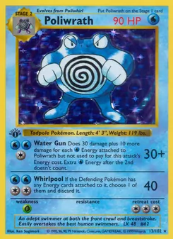 Poliwrath, card 13 from Base Set