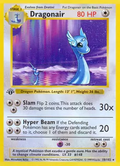 Dragonair, card 18 from Base Set