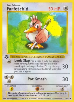 Farfetch'd, card 27 from Base Set