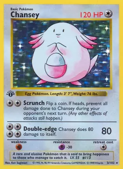Chansey, card 3 from Base Set