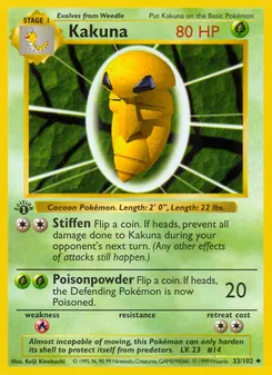 Kakuna, card 33 from Base Set