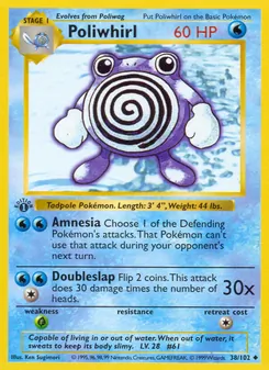 Poliwhirl, card 38 from Base Set