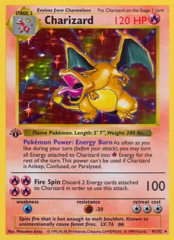 Charizard, card 4 from Base Set