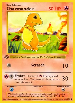 Charmander, card 46 from Base Set