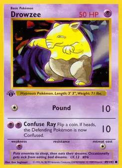 Drowzee, card 49 from Base Set