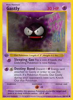 Gastly, card 50 from Base Set