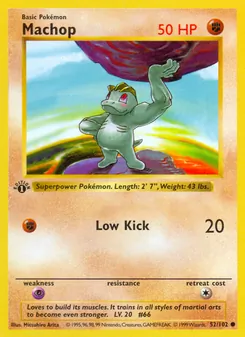 Machop, card 52 from Base Set