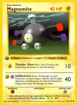 Magnemite, card 53 from Base Set