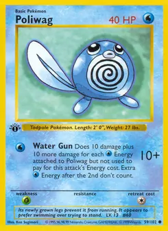 Poliwag, card 59 from Base Set