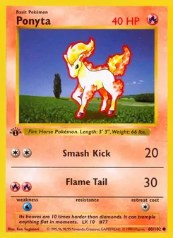 Ponyta, card 60 from Base Set